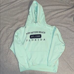 Fort Myers Beach Hoodie - Mint Green, L